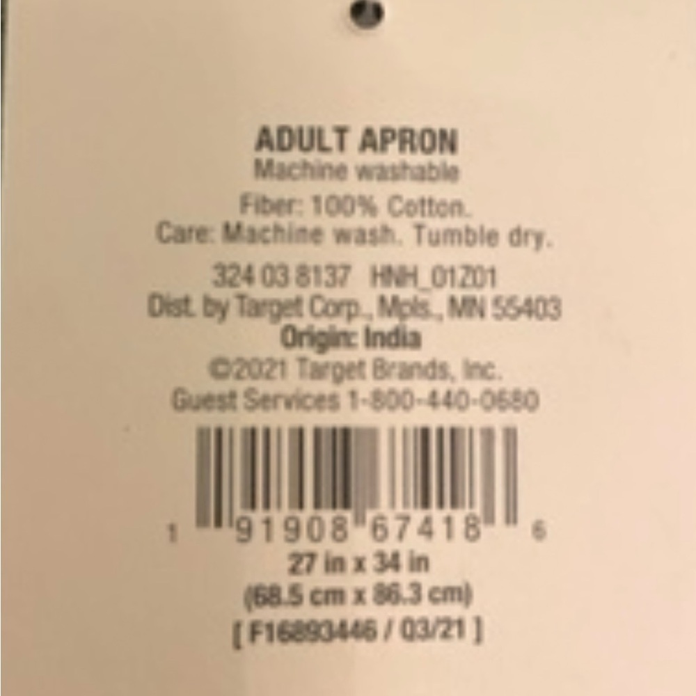 Hearth & Hand Adult Apron (Adjustable open-waist,-Sage Green, 100% cotto… - Picture 9 of 16